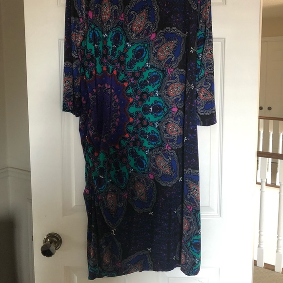 Colourful asymmetrical pattern dress - Picture 2 of 3